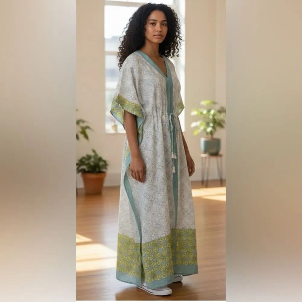 Regina Donde block print dress size medium